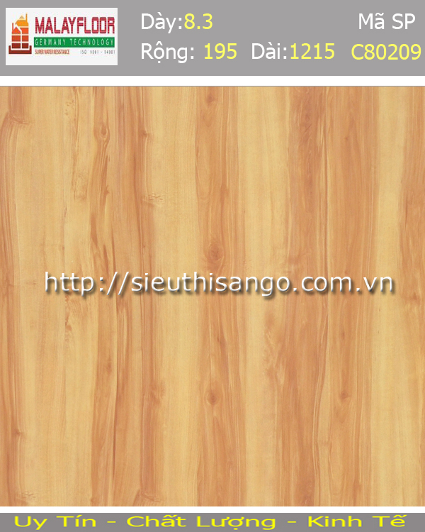Sàn gỗ Malayfloor 8mm C80209