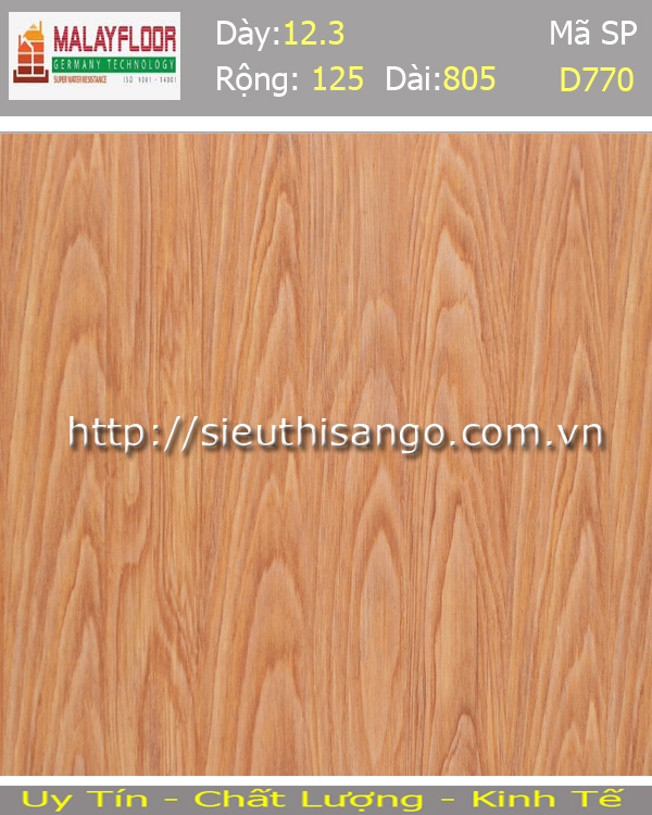 Sàn gỗ Malayfloor 12mm D770