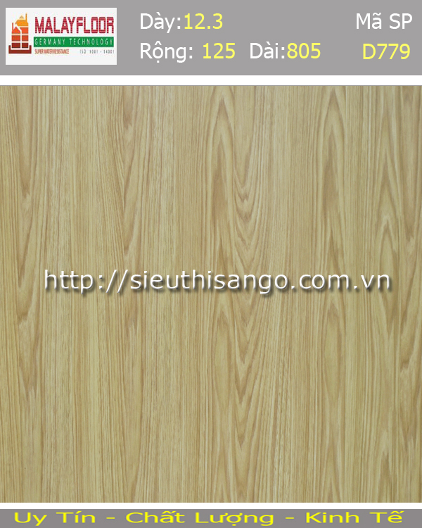 Sàn gỗ Malayfloor 12mm D779