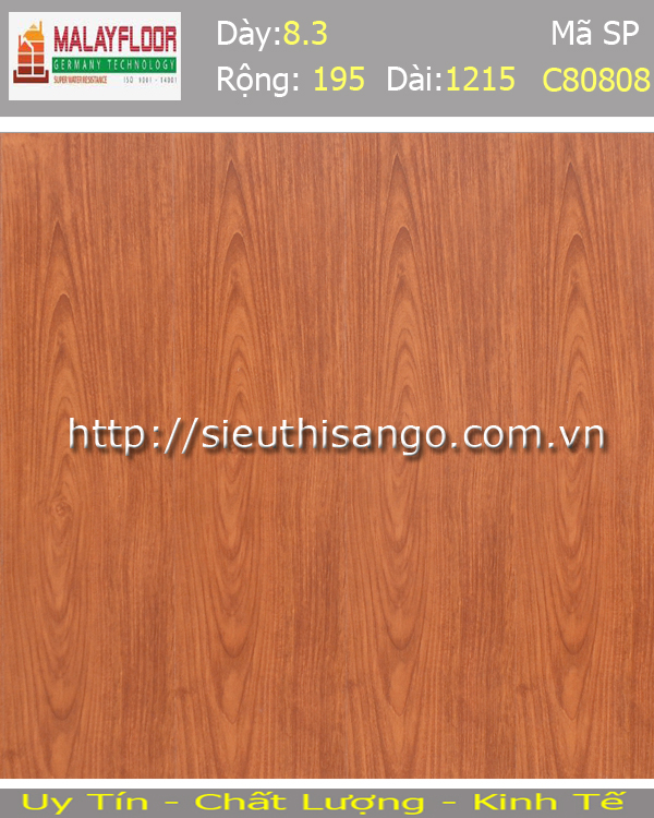 Sàn gỗ Malayfloor 8mm C80808
